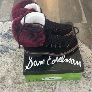 Sam Edelman Bowen boot, black suede 9M